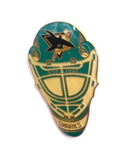 San Jose Sharks Pin Eishockey Anstecker NHL Hockey Goalie Maske #196