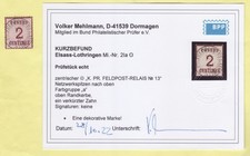 ## AD Elsaß-Lothringen MiNr 2 Ia , KATALOGWERT = 170 EUR , BPP - BEFUND ##