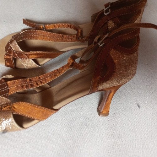 Tango tanzschuhe braun gold - 40, braun/gold