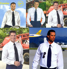  PILOTENHEMD UNIFORMHEMD mt Schulterklappen von CONDOR weiß