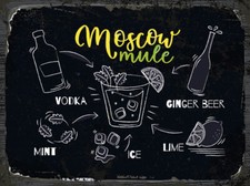 Blechschild 30x40 moscow mule - blechschild,