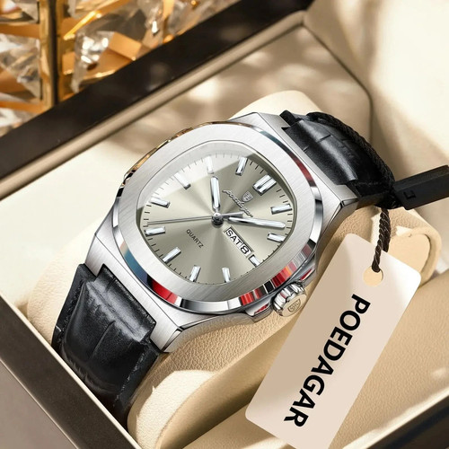 Herren uhr luxus lederarmband - herren,