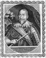 ca. 1650 Wilhelm Guillermo Verdugo General Portrait Kupferstich antique print