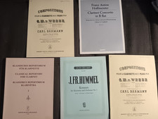 Konvolut Klarinetten Noten