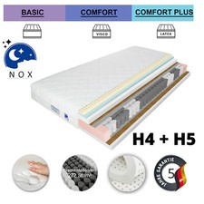 Matratze 90x200 140x200 180x200 Taschenfederkern H4 H5 NOX mit waschbarem Bezug