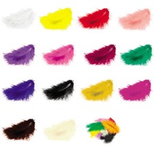 Marabufedern - ca. 12 cm lang / 17 Stück  in vielen versch. Farben   von Meyco