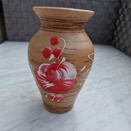 Blumenvase keramik handbemalt - blumenvase,