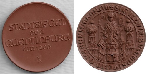 Porzellan medaille quedlinburg - porzellan-medaille,