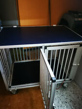 Hundekennel mit Rollen Alu silber für Ausstellungen usw. 124 cm lang  gebraucht