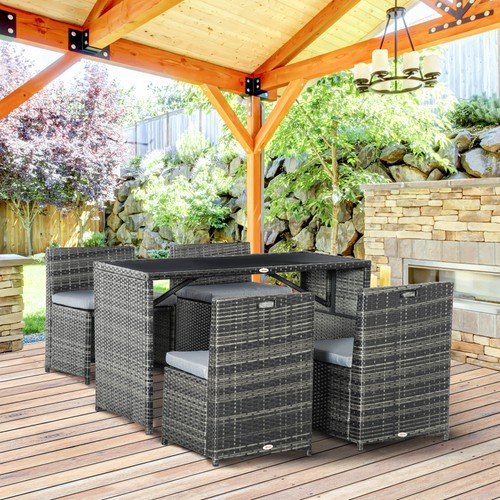 Outsunny 5tlg polyrattan - 5tlg.,
