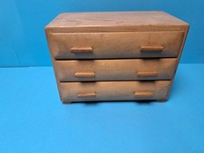 ALTE SCHMUCKSCHATULLE MIT 3 SCHUBLADEN