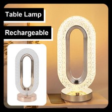 Ovale Tischlampe aus Kristall