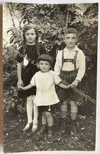 Orig photo postcard children - photo,
