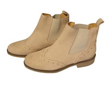 SPM Damenschuhe Stiefel Stiefelette Boots, Gr. 37, Leder beige, top NEU!