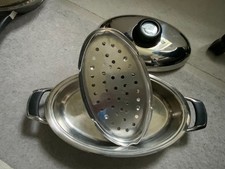 AMC Bräter oval 3,5 l Induktion mit Einsatz und Hochraumdeckel