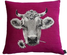 PAD Deko Kissen Hülle Bezug MOO Baumwolle pink 45x45 cm