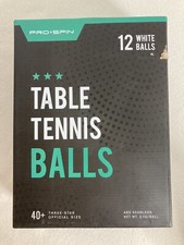 S043 PRO SPIN Tischtennisbälle -Weiße Tischtennisbälle 3 Sterne 40+ (12er-Pack)