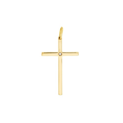 1pt diamant kreuz charm - diamant,