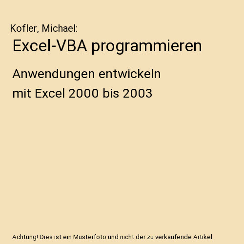 Excel vba programmieren - excel-vba,
