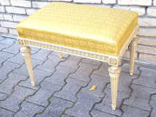 seltener schöner geschnitzter LOUIS SEIZE POLSTER HOCKER - um 1900