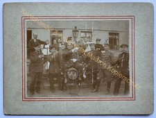 orig. KAB Kabinett Foto Fotografie Bild alt Mode 1900 Soldaten Bier Husaren