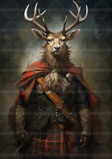 Schottischer Hirsch Kunstdruck