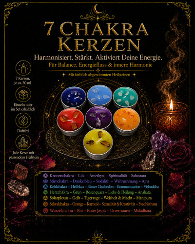 Chakra kerzen set 30 - 7,