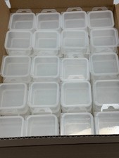 140 Stück Plastikbox 47 x 19 mm Aufbewahrungsbox Kunststoff mit Deckel GEBRAUCHT