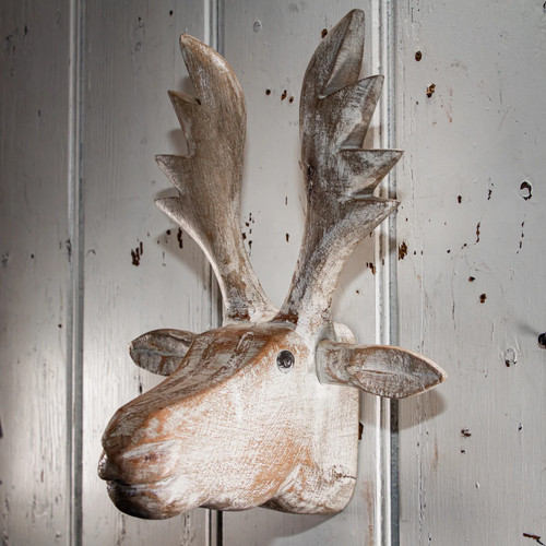 Holzbüste als wanddekoration - als,