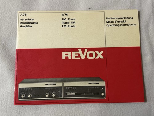 Revox anleitung - revox,