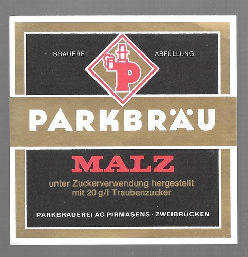 Bieretikett parkbrauerei - bieretikett, ag