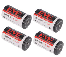 4x EVE ER26500 C LITHIUM
