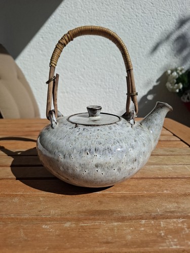 Vintage steingut teekanne mit - steingut-teekanne,