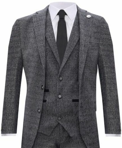 Herren hellgrau teile tweed - hellgrau,