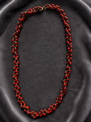 Korallenkette vintage - korallenkette,