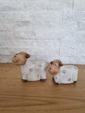 2er Set Deko Keramik Schaf Schafe Schäfchen Top Zustand