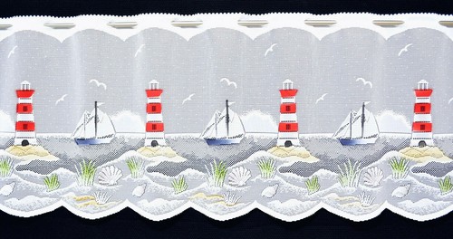 Leuchtturm scheibengardine - leuchtturm,