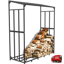 Stabil Kaminholzregal Metall Außen Holzspeicher Brennholzregal Kaminholzständer