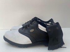 Donnay weiße Leder Herrenstiefel Golf Sportschuhe Größe UK 11 EU 46 - B6