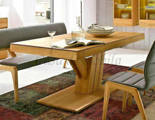 Massivholz Säulen-Ausziehtisch NYON Rotkernbuche natur geölt Eß-tisch ausziehbar
