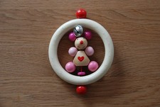 Greifring - Mädchen Holzspielzeug Motorikspielzeug Baby Kinder Motorik - TOP!