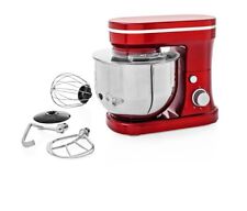 Küchenmaschine Retro-Look 4,2Liter Edelstahl-Rührschüssel metallic-rot 1200 Watt