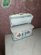 Alter Schrank Dora Kuhn-Kaufladen-Puppenhaus-Puppenstube-handbemalt