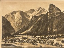 📸 Oberammergau 1936 Passionsspieldorf Kofel Notkarspitze Berge Echte Fotografie