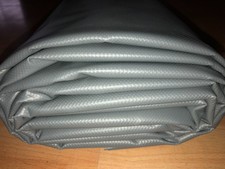 4,50 x 6,00m-ca 525gr/m²-Grau-LKW-PVC Plane-Restposten-B Ware