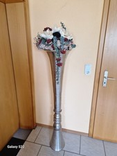 Bodenvase Silber mit Deko