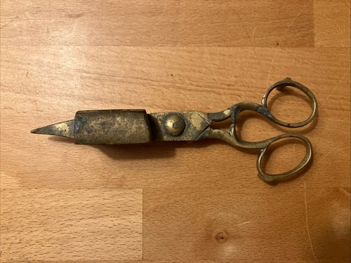 Antike dochtschere messing - antike,