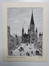 Kunstbild Original Handaquarell, Gedächtniskirche Berlin 84, Künstler? Original?