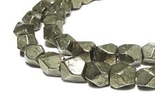 😏 Pyrit facettierte Nuggets ca. 6 mm Edelsteinperlen Strang für Kette & mehr 😉