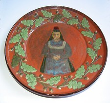 Um 1900: Keramik Wandteller